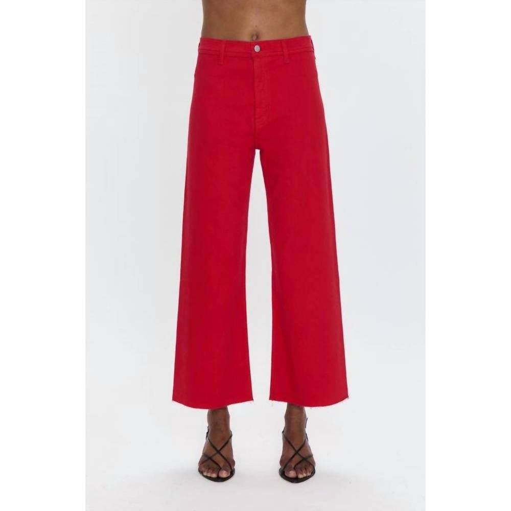 pistola Red Wide-Leg Flare Jeans